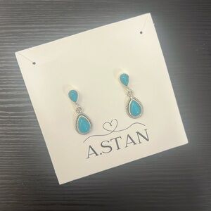 Silver 925 and turquoise stone earrings